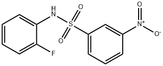 N-(2-氟苯)-3-硝基苯磺酰胺, 198879-95-7, 结构式