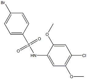 4-BroMo-N-(4-chloro-2,5-diMethoxyphenyl)benzenesulfonaMide, 97% 化学構造式