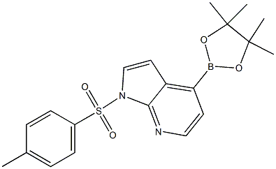 4-(4,4,5,5-TetraMethyl-[1,3,2]dioxaborolan-2-yl)-1-(toluene-4-sulfonyl)-1H-pyrrolo[2,3-b]pyridine,,结构式