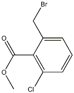 2-BroMoMethyl-6-chloro-benzoic acid Methyl ester,,结构式