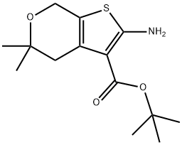 tert-butyl 2-aMino-5,5-diMethyl-5,7-dihydro-4H-thieno[2,3-c]pyran-3-carboxylate,1373496-97-9,结构式