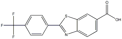 2-(4-TrifluoroMethyl-phenyl)-benzothiazole-6-carboxylic acid 结构式