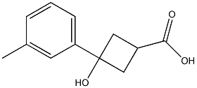 3-Hydroxy-3-M-tolyl-cyclobutanecarboxylic acid Struktur