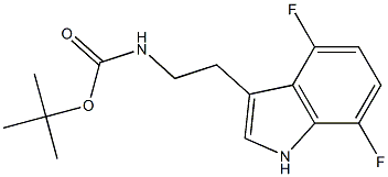 [2-(4,7-Difluoro-1H-indol-3-yl)-ethyl]-carbaMic acid tert-butyl ester Structure