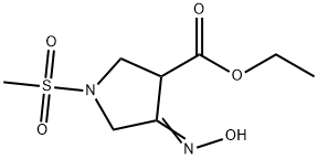 4-HydroxyiMino-1-Methanesulfonyl-pyrrolidine-3-carboxylic acid ethyl ester Structure