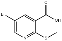 5-BROMO-2-(METHYLTHIO)NICOTINIC ACID Struktur