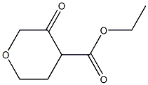 ETHYL 3-OXOTETRAHYDRO-2H-PYRAN-4-CARBOXYLATE 化学構造式