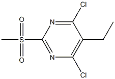 2-甲磺酰基-4,6-二氯-5-乙基嘧啶,,结构式