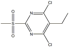 2-Methylsulfonyl-4,6-dichloro-5-ethylpyriMidine 化学構造式