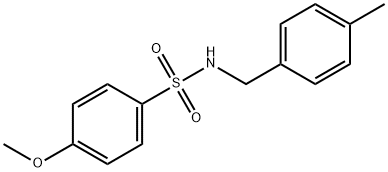 4-甲氧基-N-(4-甲基苄基)苯磺酰胺, 346696-69-3, 结构式