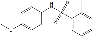 N-(4-メトキシフェニル)-2-メチルベンゼンスルホンアミド 化学構造式