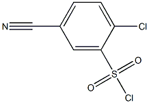 2-氯-5-氰基苯磺酰氯,,结构式