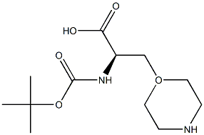 BOC-3-(1-MORPHOLINYL)-D-ALANINE,,结构式