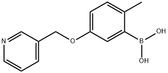 [2-Methyl-5-(pyridin-3-ylmethoxy)phenyl]boronic acid 化学構造式