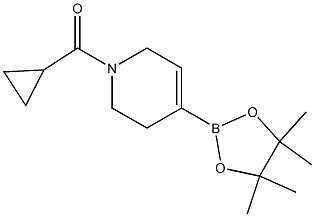 1-CYCLOPROPANECARBONYL-5,6-DIHYDRO-2H-PYRIDINE-4-BORONIC ACID, PINACOL ESTER,,结构式