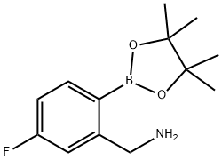 (5-氟-2-(4,4,5,5-四甲基-1,3,2-二氧硼杂环戊烷-2-基)苯基)甲胺, 2096329-84-7, 结构式