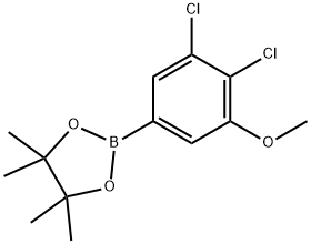 2-(3,4-Dichloro-5-methoxyphenyl)-4,4,5,5-tetramethyl-1,3,2-dioxaborolane 结构式