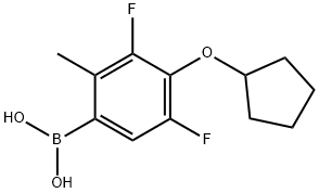 4-(Cyclopentyloxy)-3,5-difluoro-2-methylphenylboronic acid Structure