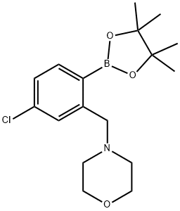 4-{[5-chloro-2-(tetramethyl-1,3,2-dioxaborolan-2-yl)phenyl]methyl}morpholine 化学構造式