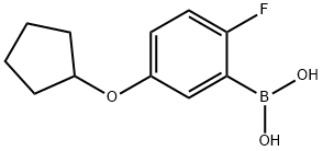 5-(Cyclopentyloxy)-2-fluorophenylboronic acid 化学構造式