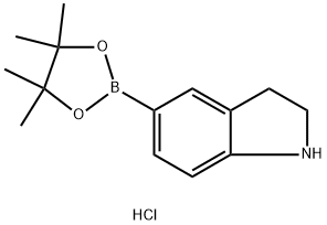 5-(Tetramethyl-1,3,2-dioxaborolan-2-yl)-2,3-dihydro-1H-indole, HCl Struktur