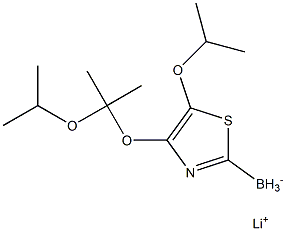 Lithium triisopropoxy(thiazol-2-yl)borate 结构式