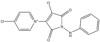4-Chloro-1-(4-oxido-2,5-dioxo-1-phenylamino-2,5-dihydro-1H-pyrrol-3-yl)-pyridinium,,结构式