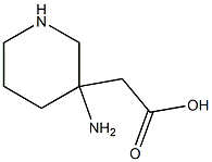 2-(3-aMinopiperidin-3-yl)acetic acid,,结构式