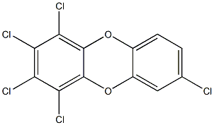 1,2,3,4,7-Pentachlorodibenzo-p-dioxin 50 μg/mL in Toluene 结构式