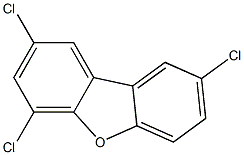 2,4,8-Trichlorodibenzofuran 50 μg/mL in Toluene 结构式