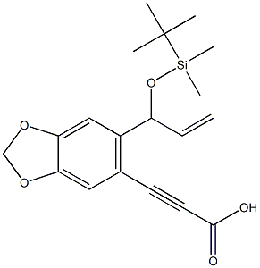 3-(6-(1-(tert-butyldiMethylsilyloxy)allyl)benzo[d][1,3]dioxol-5-yl)propiolic acid|