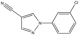 1 - (3-氯苯基)-1H -吡唑- 4 -腈,,结构式