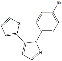 1-(4-broMophenyl)-5-(thiophen-2-yl)-1H-pyrazole 化学構造式
