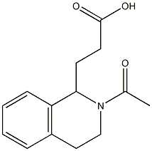 3-(2-acetyl-1,2,3,4-tetrahydroisoquinolin-1-yl)propanoic acid Struktur