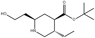 tert-butyl (2R,4R,5S)-5-ethyl-2-(2-hydroxyethyl)piperidine-4-carboxylate Struktur