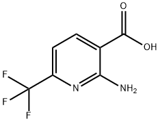 2-アミノ-6-(トリフルオロメチル)ニコチン酸 化学構造式