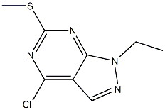 4-chloro-1-ethyl-6-(Methylthio)-1H-pyrazolo[3,4-d]pyriMidine 化学構造式
