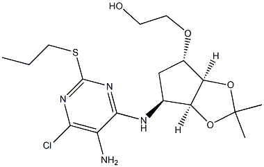 2-(((3aR,4S,6S,6aS)-6-((5-aMino-6-chloro-2-(propylthio)pyriMidin-4-yl)aMino)-2,2-diMethyltetrahydro-3aH-cyclopenta[d][1,3]dioxol-4-yl)oxy)ethanol