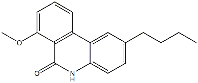 2-butyl-7-Methoxyphenanthridin-6(5H)-one 化学構造式