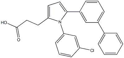 3-(5-([1,1'-biphenyl]-3-yl)-1-(3-chlorophenyl)-1H-pyrrol-2-yl)propanoic acid