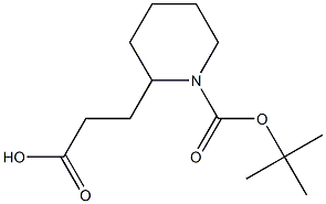 3-[1-(tert-butoxycarbonyl)piperidin-2-yl]propionic acid,,结构式