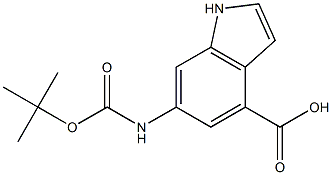  6-(叔丁氧羰基氨基)-1H吲哚-4-甲酸