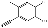 2-氯-4-甲基-5-氰基苯酚,1374308-83-4,结构式