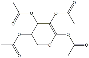 Acetic acid 4,5,6-triacetoxy-3,4-dihydro-2H-pyran-3-yl ester Struktur