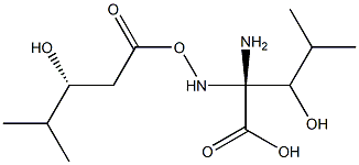 3-Hydroxyleucine (2R,3R)-2-aMino-3-hydroxy-4-Methyl-valeric acid,,结构式