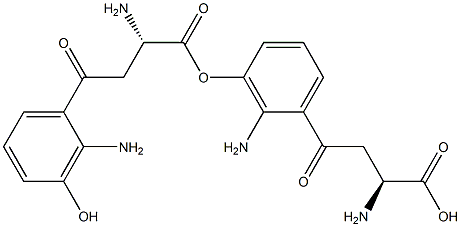 DL-3-Hydroxykynurenine DL-3-Hydroxykynurenine,,结构式
