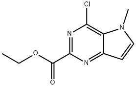 4-氯-5-甲基-5H-吡咯并[3,2-D]嘧啶-2-甲酸乙酯,1400764-29-5,结构式