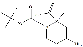 1-Tert-butyl 2-Methyl 4-aMinopiperidine-1,2-dicarboxylate,,结构式