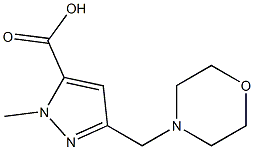 2-Methyl-5-Morpholin-4-ylMethyl-2H-pyrazole-3-carboxylic acid 化学構造式