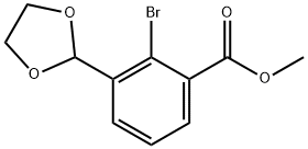 Methyl 2-broMo-3-(1,3-dioxolan-2-yl)benzoate 结构式